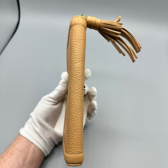 HOBO Nila Large Zip Around Continental Wallet Sandstone Pebbled Leather *READ* - Picture 8 of 16